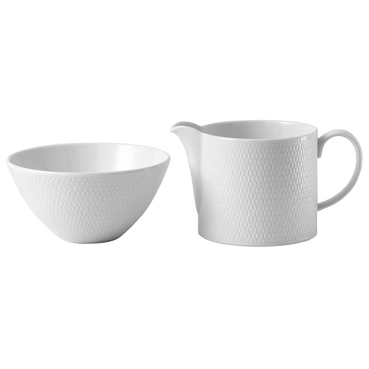 Gio sugar bowl & cream jug - white - Wedgwood