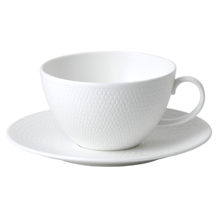 Gio teacup with saucer - white - Wedgwood