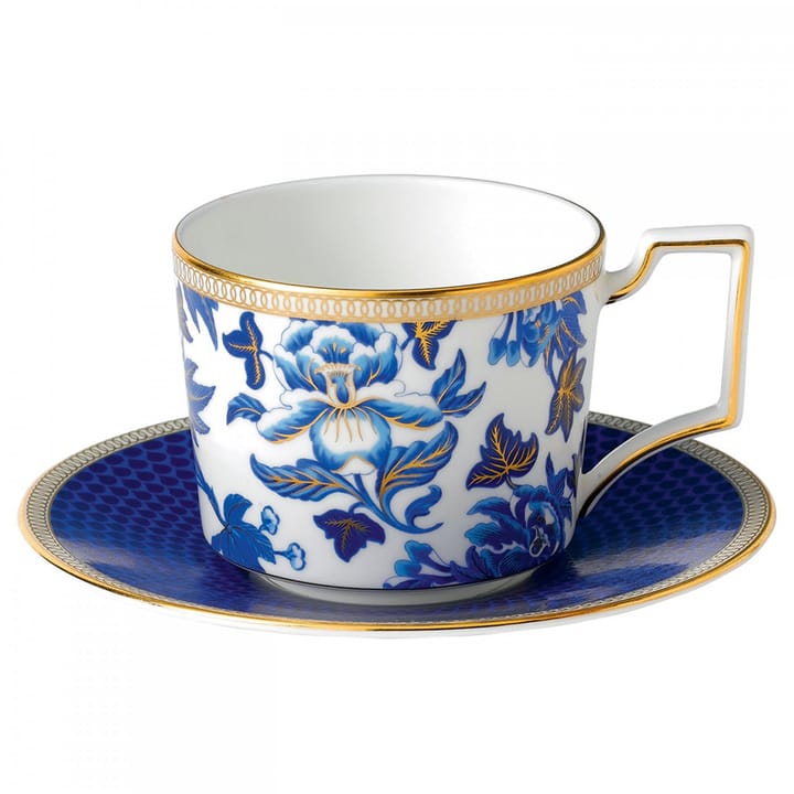 Hibiscus teacup with saucer - floral - Wedgwood