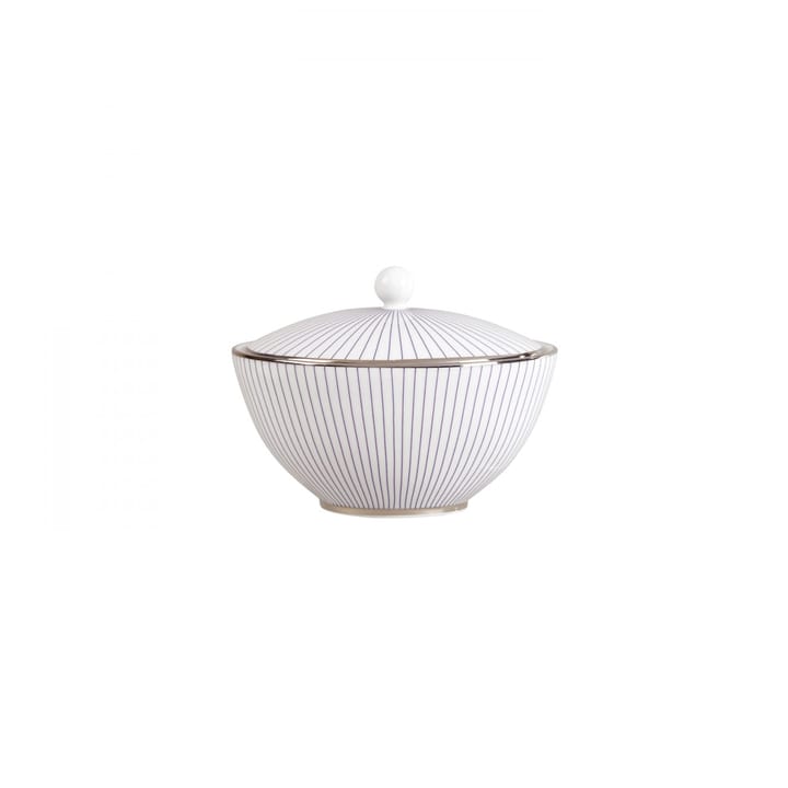 Pinstripe sugar bowl with lid - white - Wedgwood