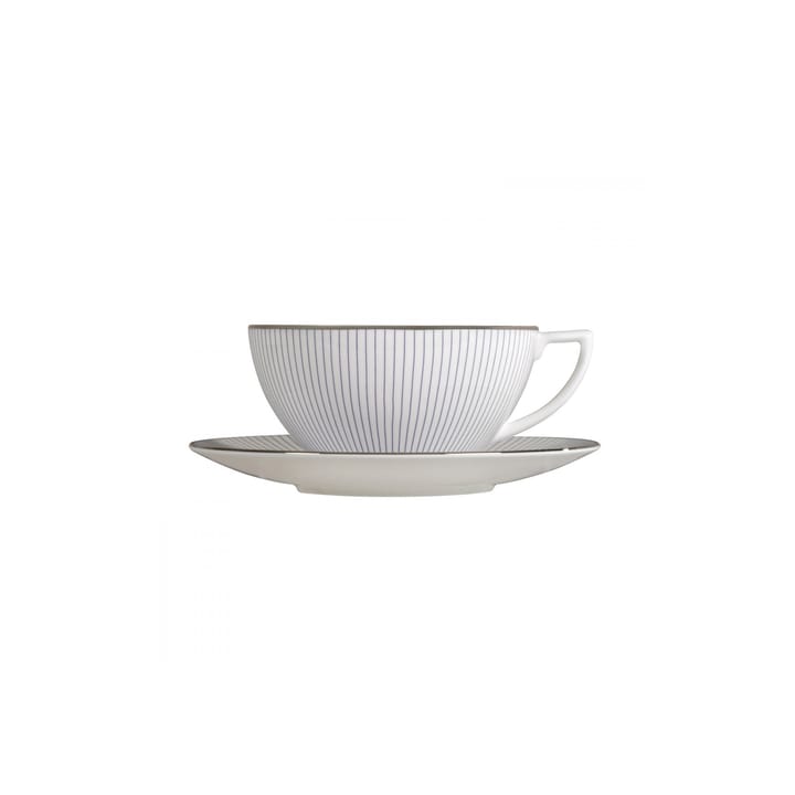 Pinstripe tea saucer to small cup - white - Wedgwood