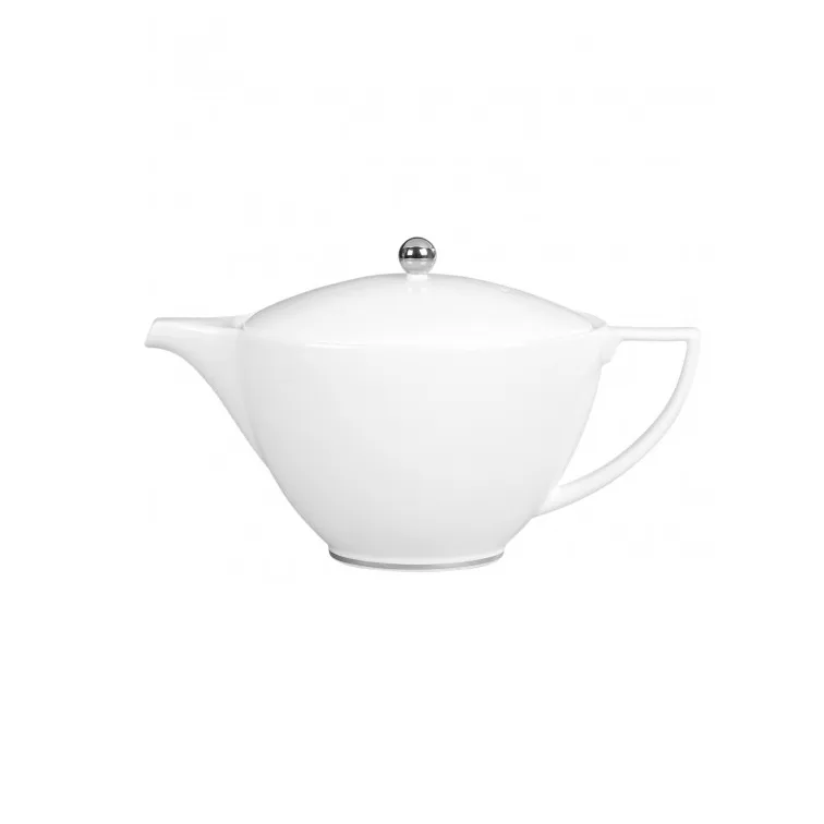 Platinum tea saucer, white Wedgwood