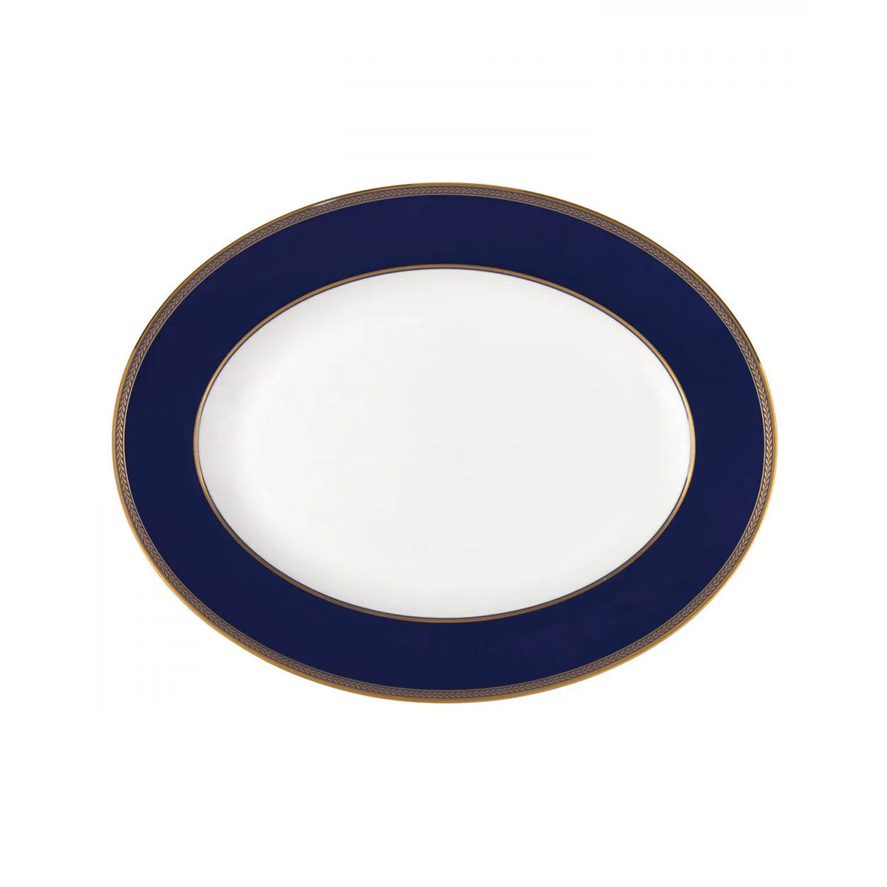 Wedgwood Renaissance Gold oval serving plate 35 cm | Scandinavian Design | Serving platters & dishes | Blue