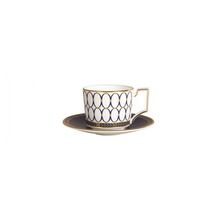 Renaissance Gold saucer to espresso cup - blue - Wedgwood