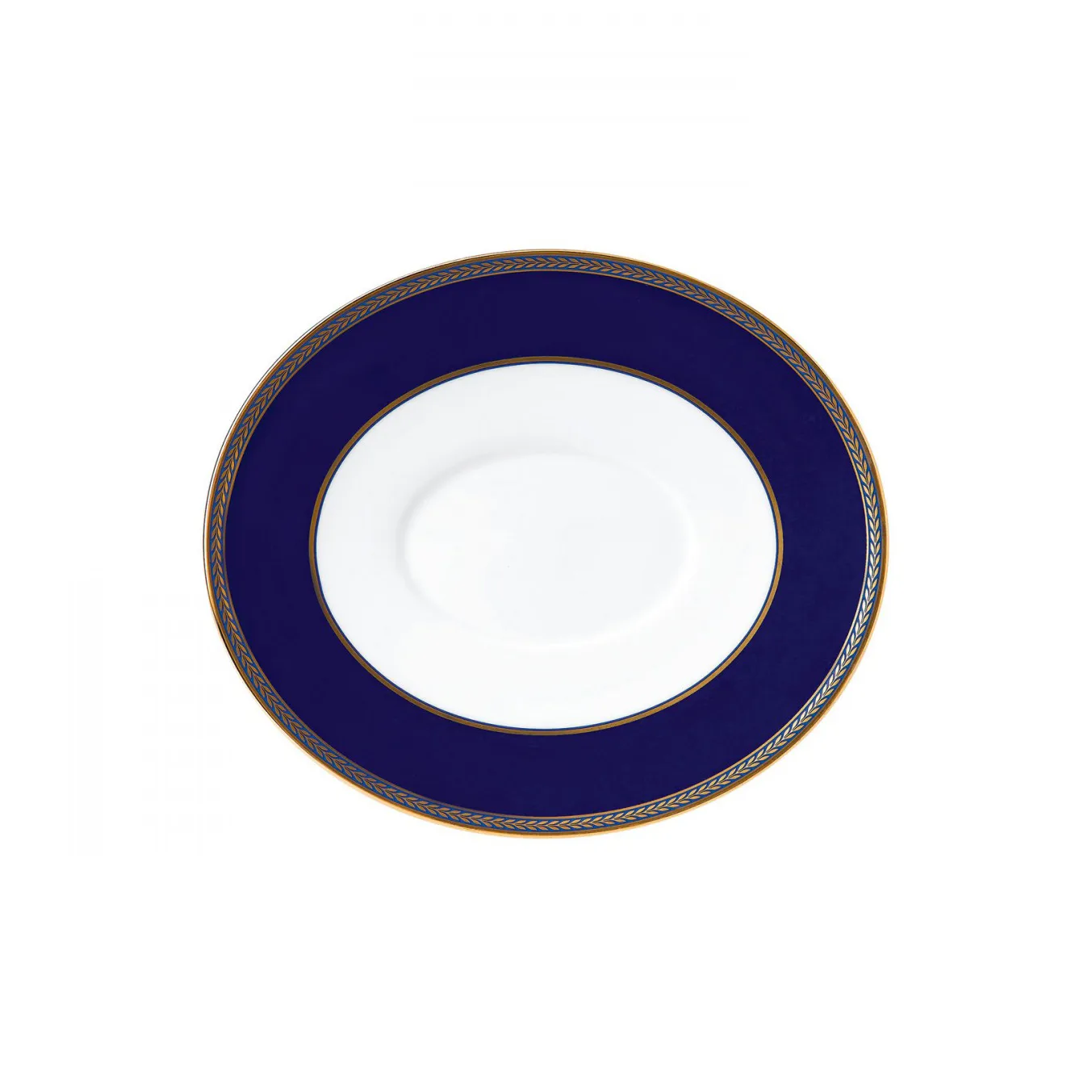 Renaissance Gold saucer to sauce boat, blue Wedgwood