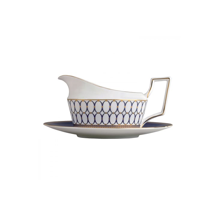 Renaissance Gold saucer to sauce boat - blue - Wedgwood