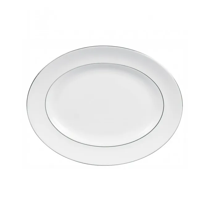 Vera Wang Blanc Sur Blanc oval serving plate, 35 cm Wedgwood