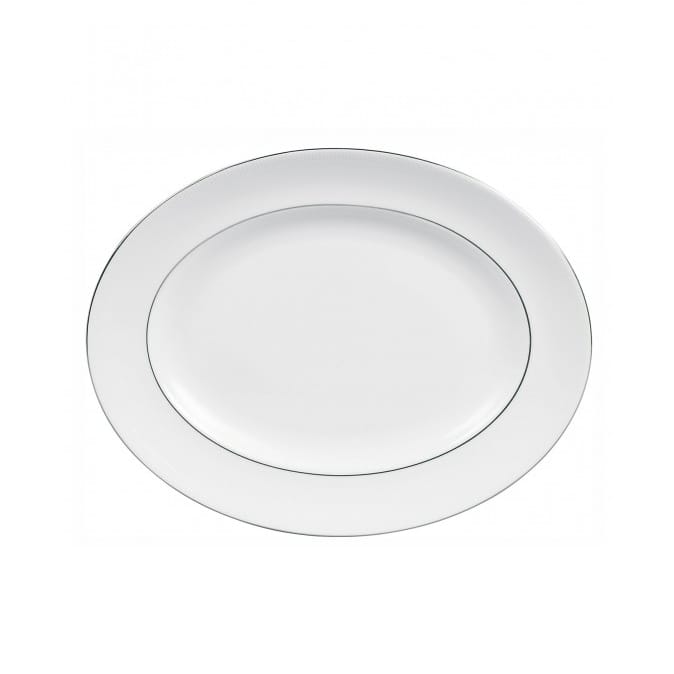 Vera Wang Blanc Sur Blanc oval serving plate - 35 cm - Wedgwood