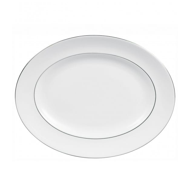 Vera Wang Blanc Sur Blanc oval serving plate - 39 cm - Wedgwood