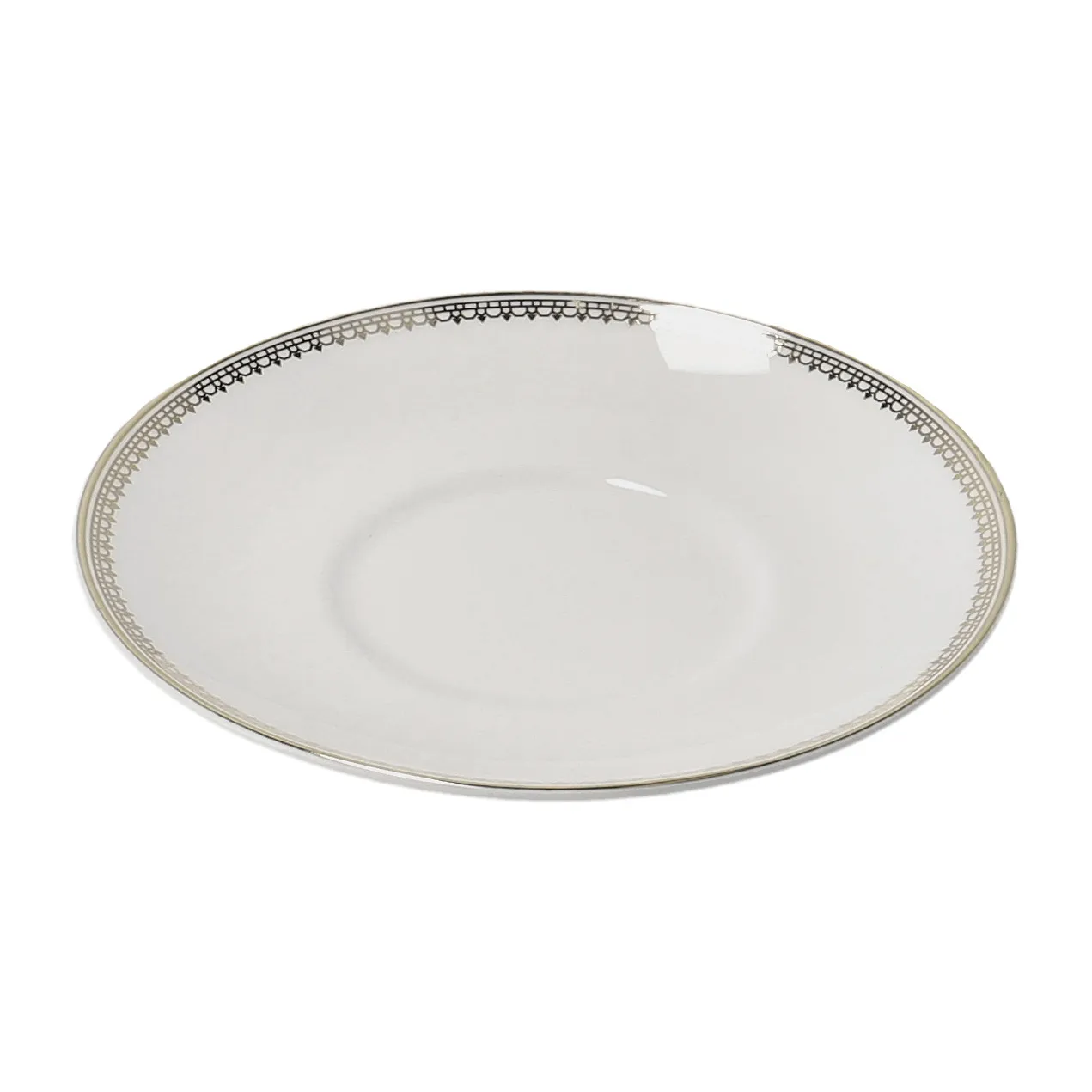 Vera Wang Lace Gold saucer to coffee cup, white Wedgwood