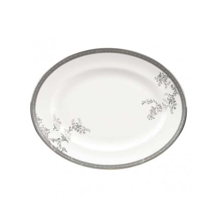 Vera Wang Lace Platinum oval serving plate - 35 cm - Wedgwood