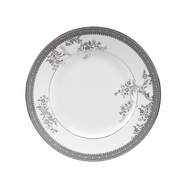 Wedgwood Vera Wang Lace Platinum plate o 20 cm | Scandinavian Design | Small plates & side plates | White