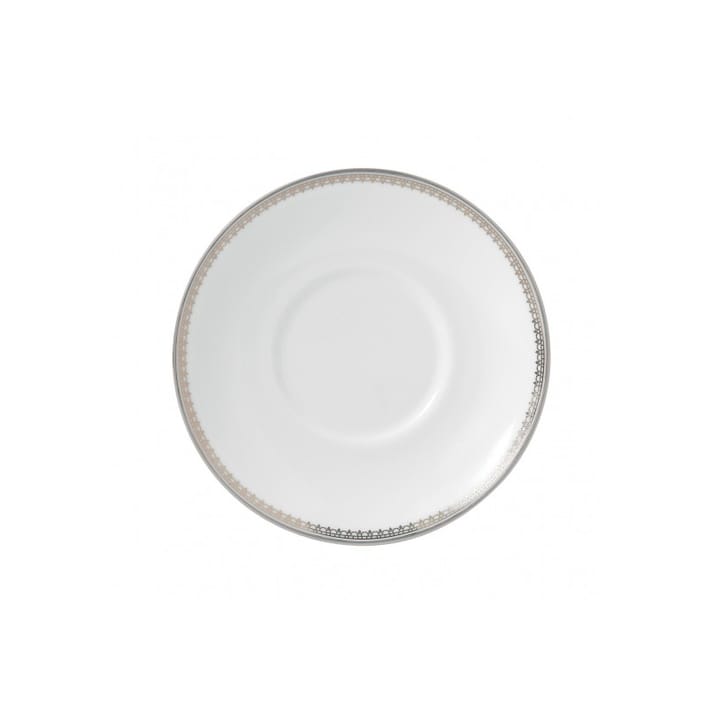 Vera Wang Lace Platinum saucer for espresso mug - white - Wedgwood