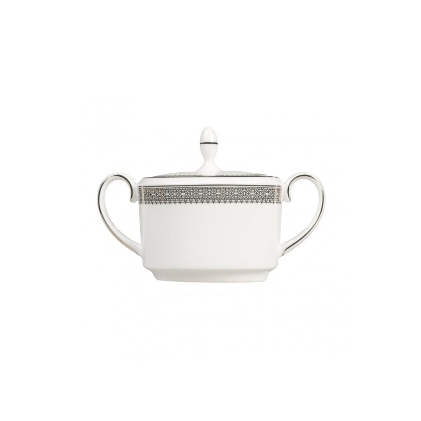 Wedgwood Vera Wang Lace Platinum sugar bowl white | Scandinavian Design | Sugar bowls | White