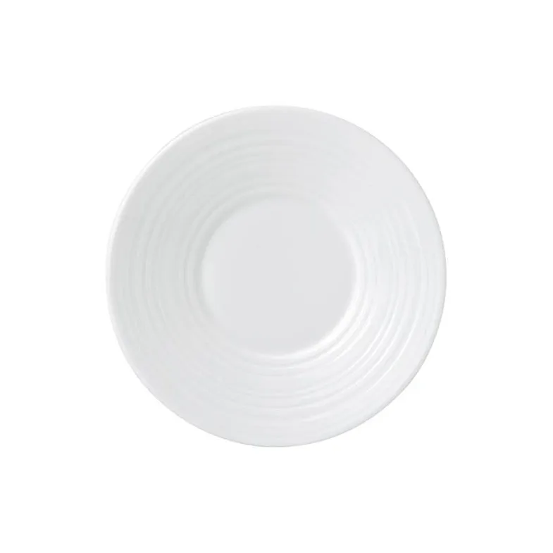 Wedgwood White Strata espresso saucer o12 cm | Scandinavian Design | Tea & coffee saucers | White