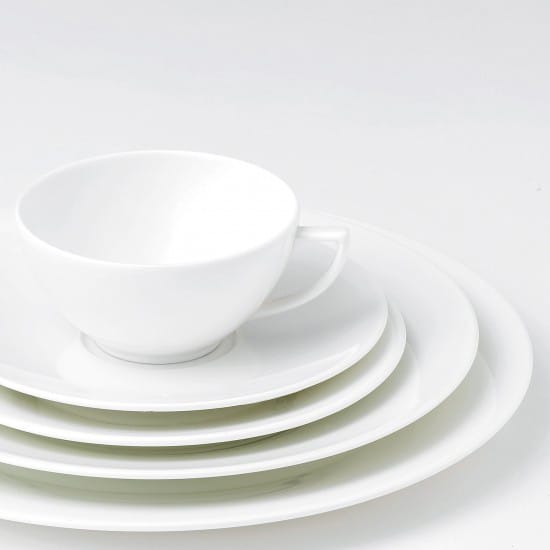 White Strata plate, Ø 23 cm Wedgwood