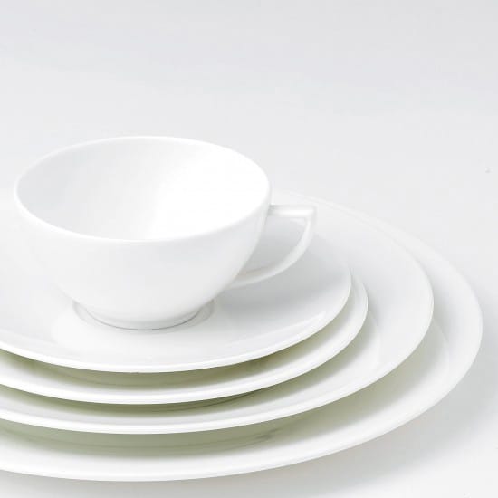 White Strata plate - Ø 27 cm - Wedgwood