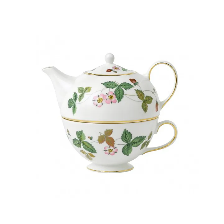 Wild Strawberry teapot with cup from Wedgwood