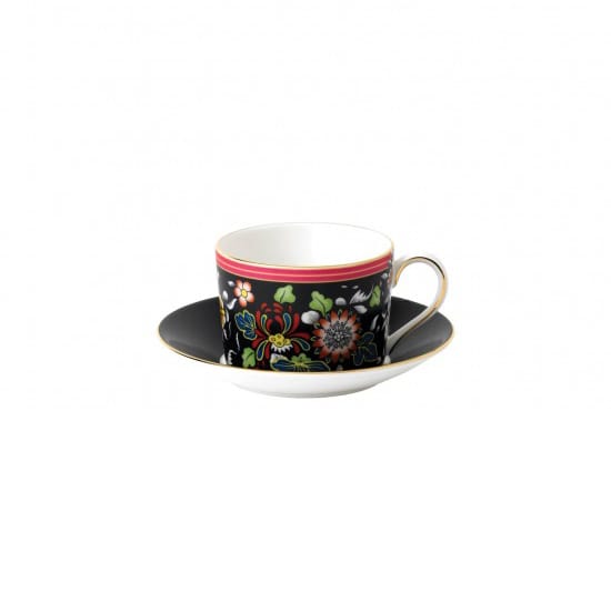 Wonderlust cup with saucer, oriental jewel Wedgwood