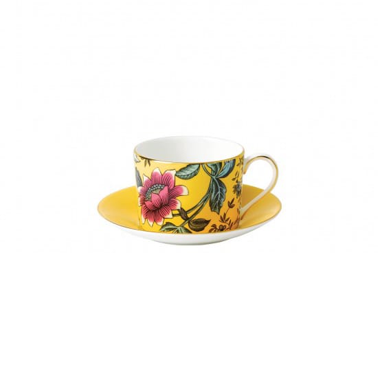 Wonderlust cup with saucer - yellow tonquin - Wedgwood
