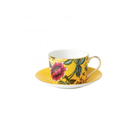 Wedgwood Wonderlust cup with saucer yellow tonquin | Scandinavian Design | Coffee cups | Green