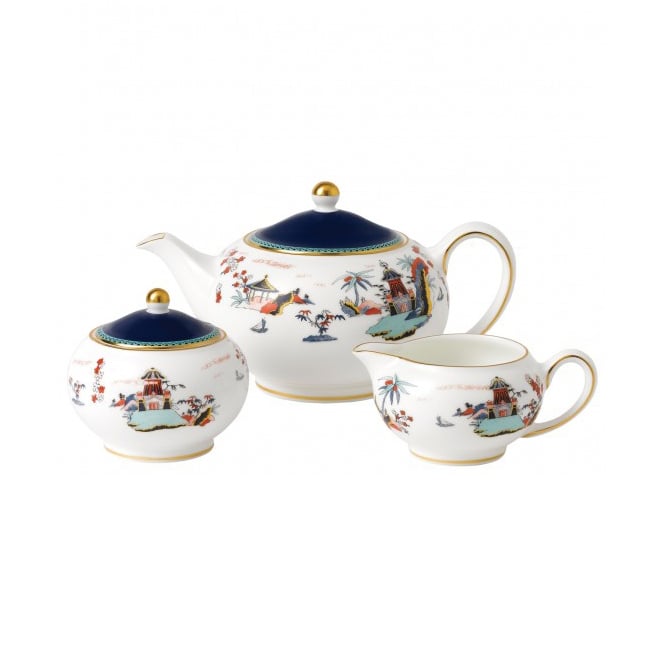 Wedgwood Wonderlust tea set 3 pieces 3 pieces | Scandinavian Design | Teapots | Blue