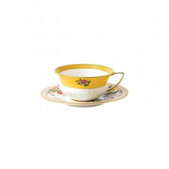 Wonderlust teacup with saucer - primrose - Wedgwood