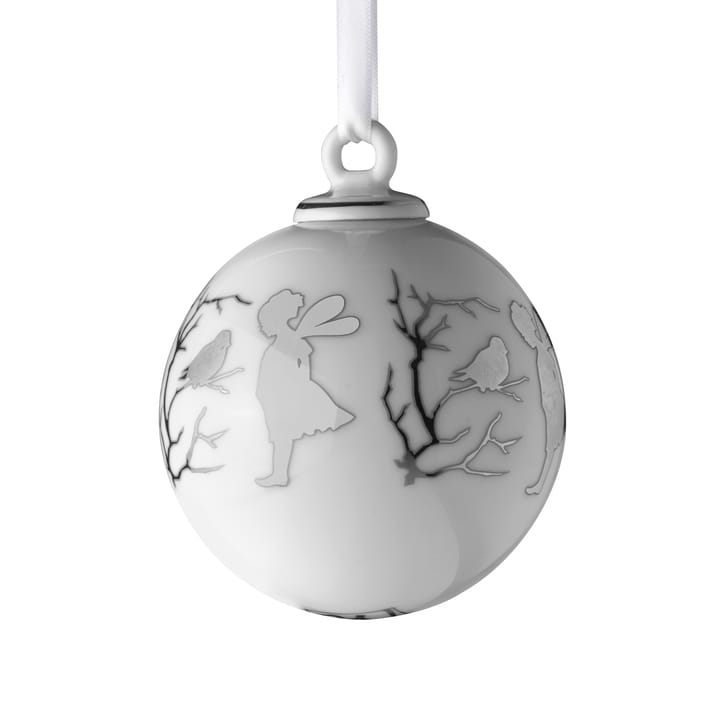 Alv Christmas bauble large - White-silver - Wik & Walsøe