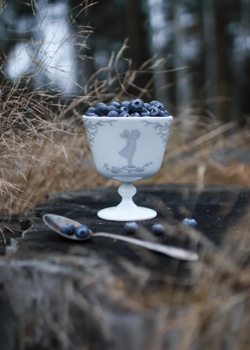 Alv dessert bowl on foot Ø11 cm, Silver Wik & Walsøe