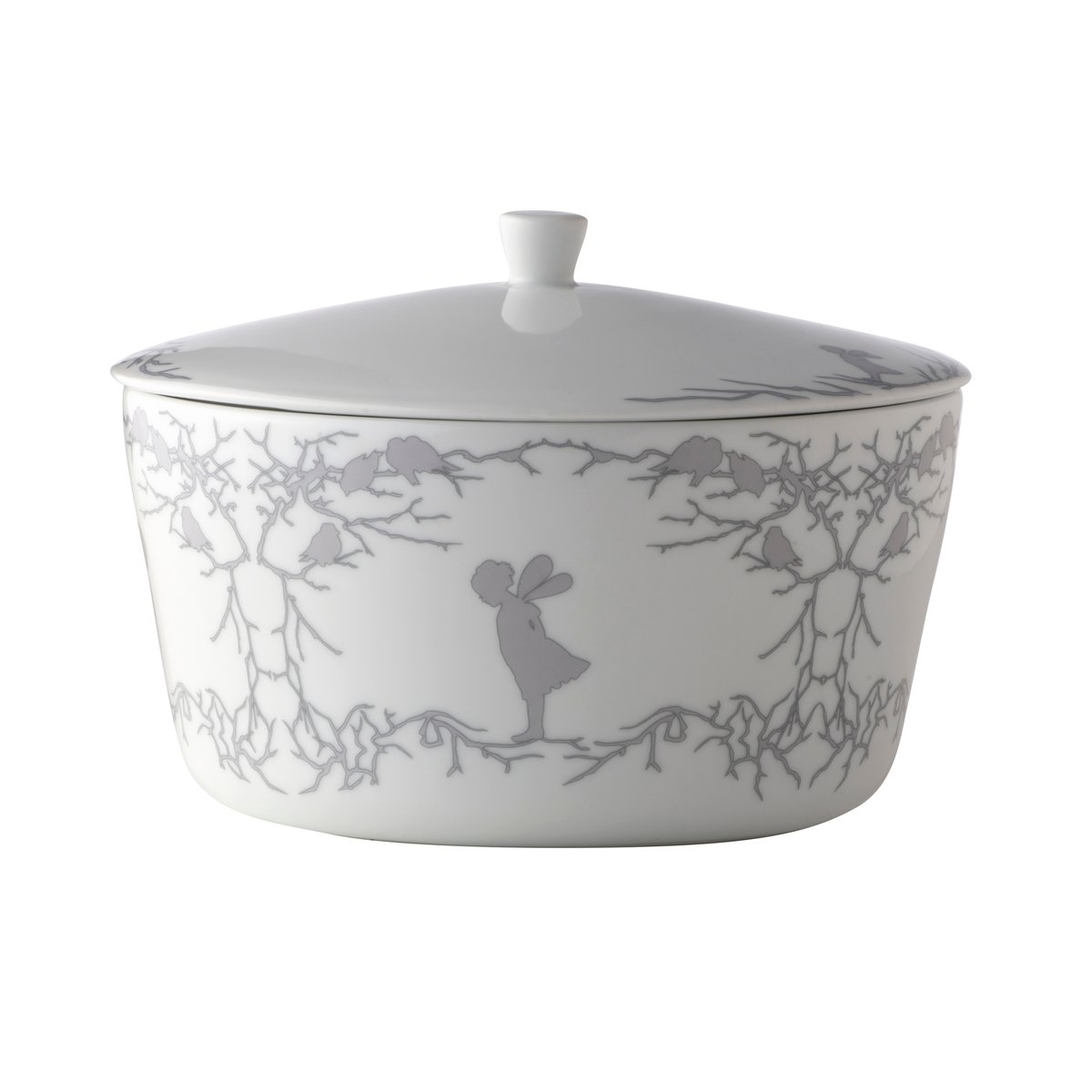 Wik & Walsoe Alv serving terrin with lid White-grey