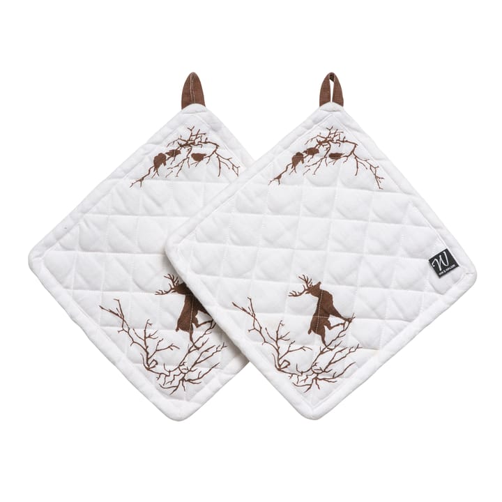 Alveskog oven mitt 2-pack - white - Wik & Walsøe