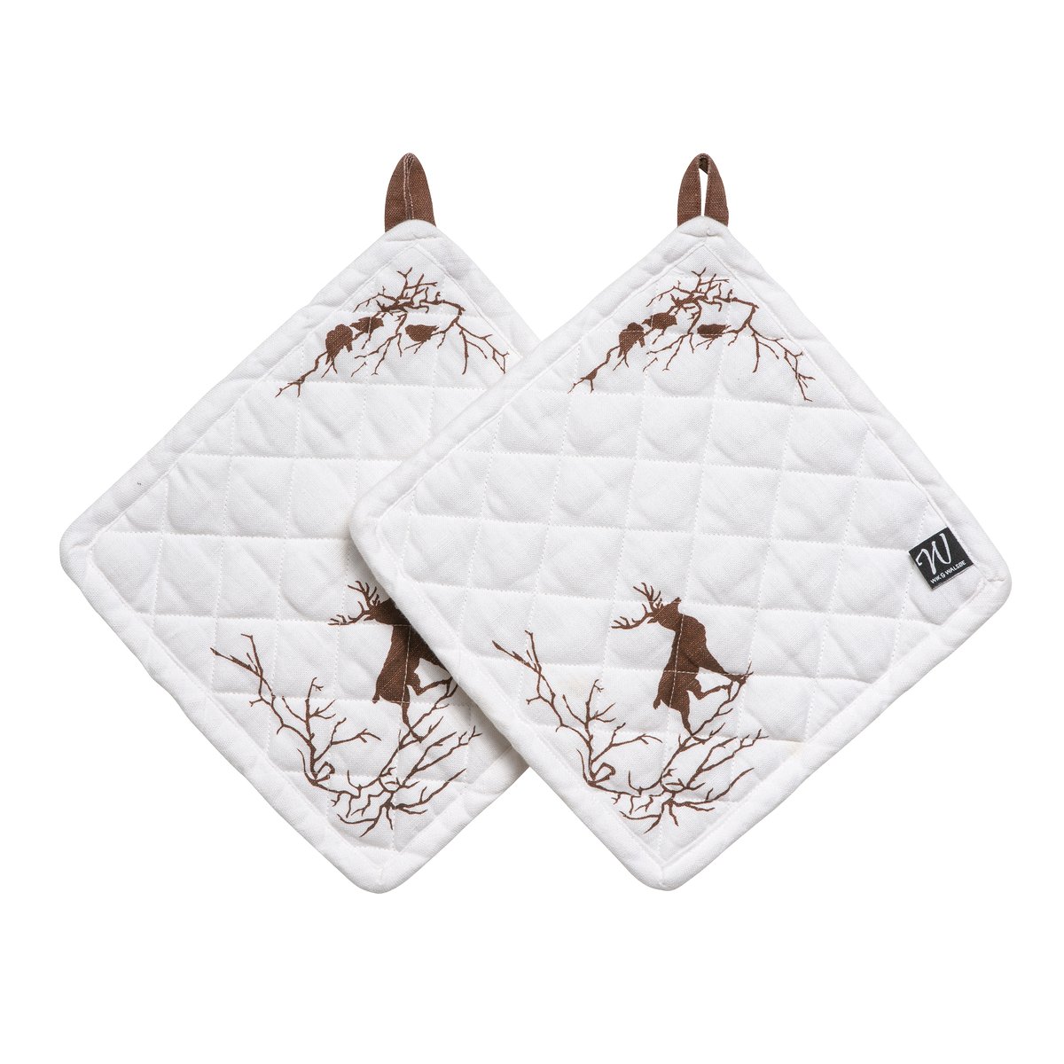 Wik & Walsoe Alveskog oven mitt 2-pack white | Scandinavian Design | Oven mitts, gloves & pot holders | White