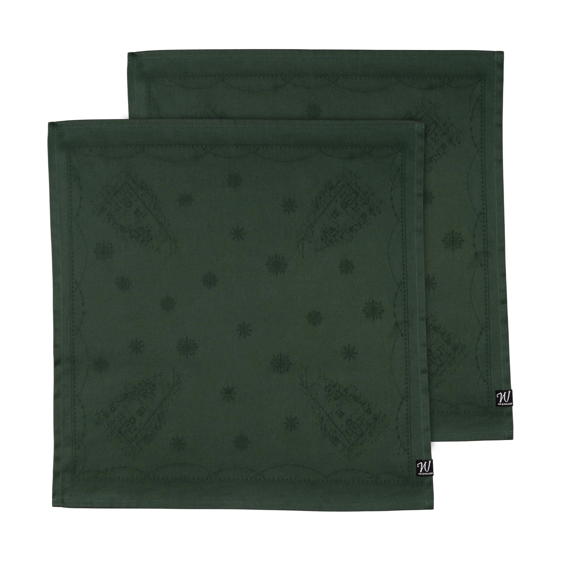 Christmas morning fabric napkin 45x45 cm 2-pack, Green Wik & Walsøe