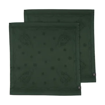 Christmas morning fabric napkin 45x45 cm 2-pack - Green - Wik & Walsøe