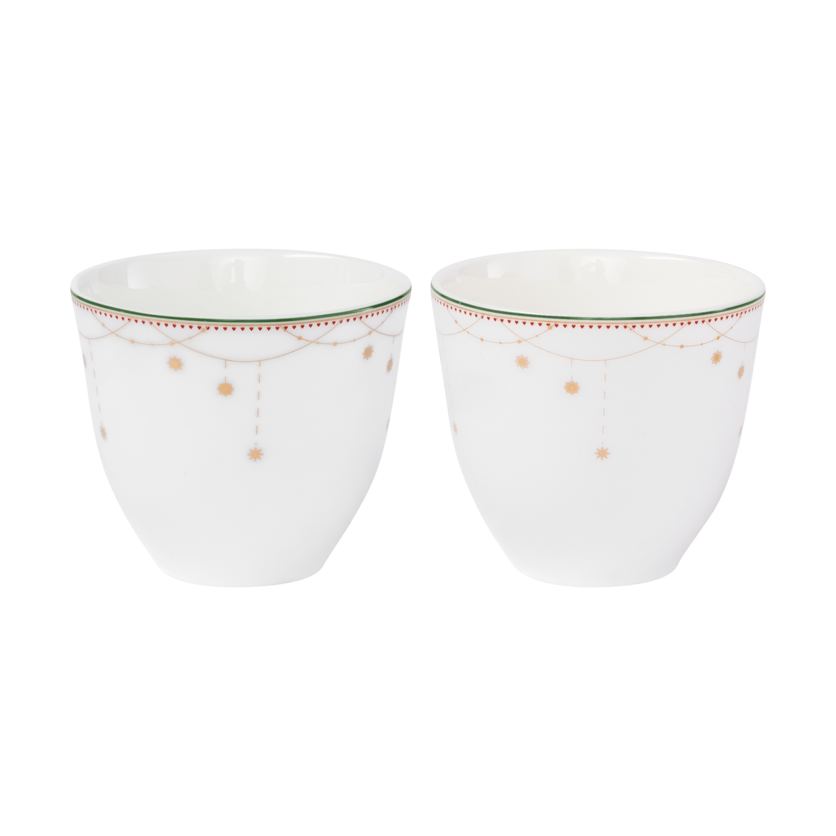 Wik & Walsoe Christmas morning Garland cup 2-pack 20 cl White