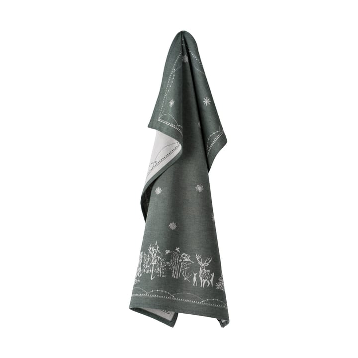 Christmas morning kitchen towel 50x70 cm - White-green - Wik & Walsøe