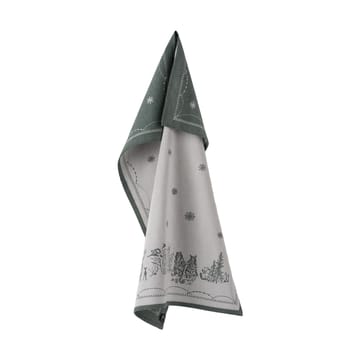 Christmas morning kitchen towel 50x70 cm - White-green - Wik & Walsøe