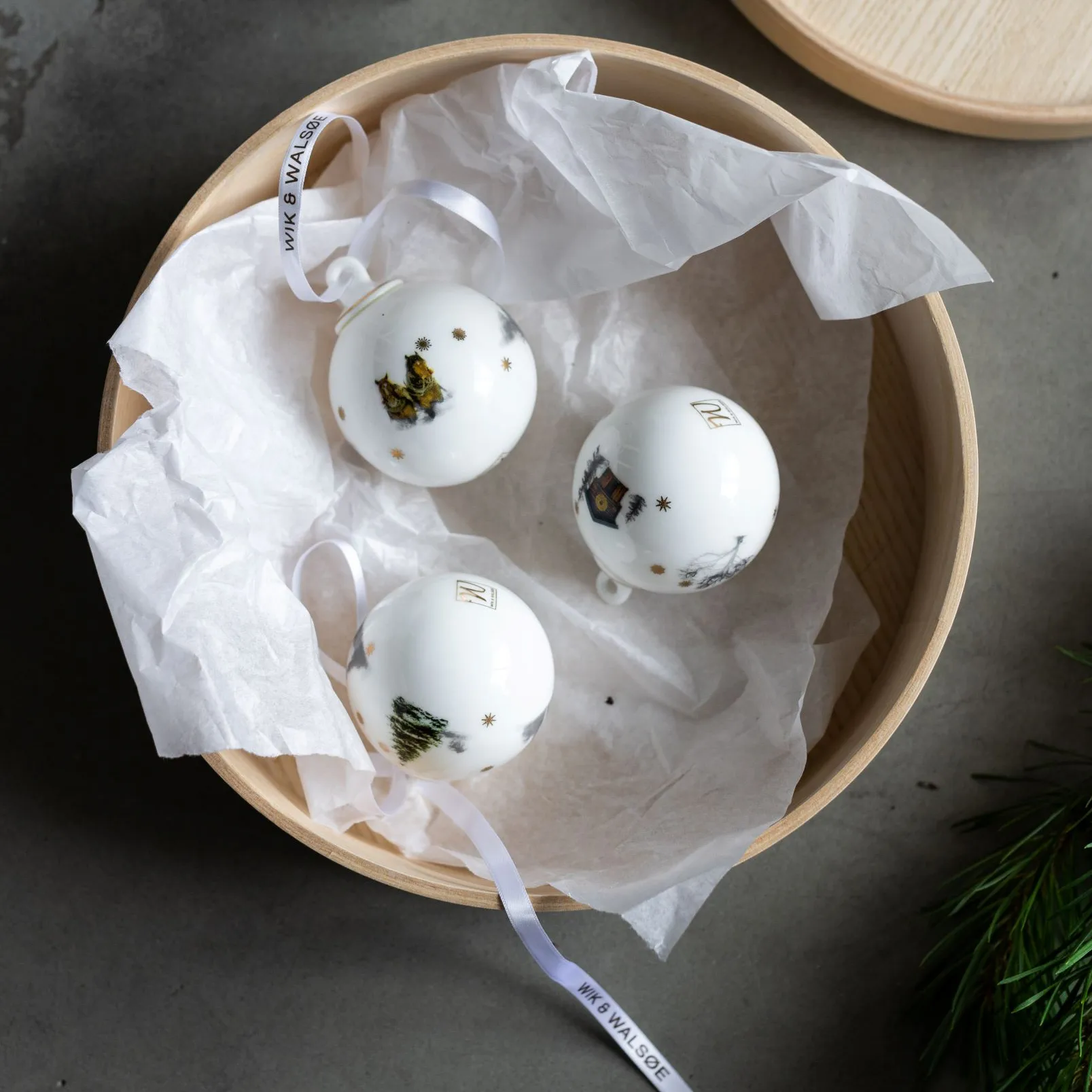 Julemorgen Christmas bauble small, horse Wik & Walsøe