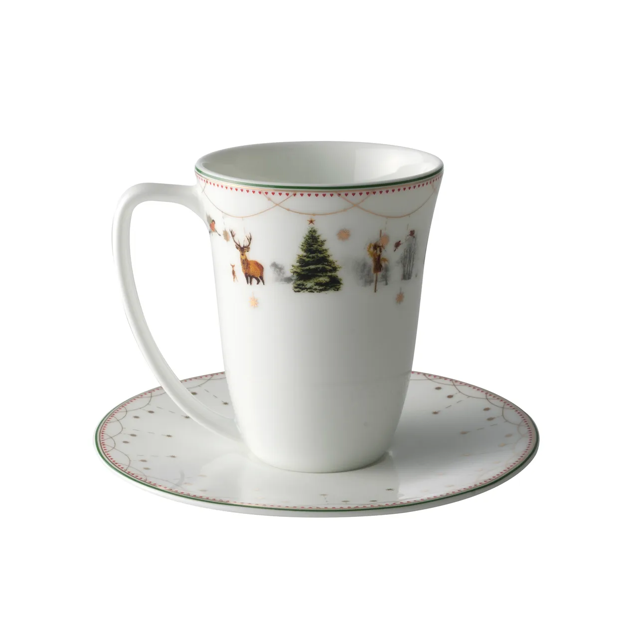 Wik & Walsoe Julemorgen cup and saucer 20 cl white | Scandinavian Design | Coffee cups | Multi