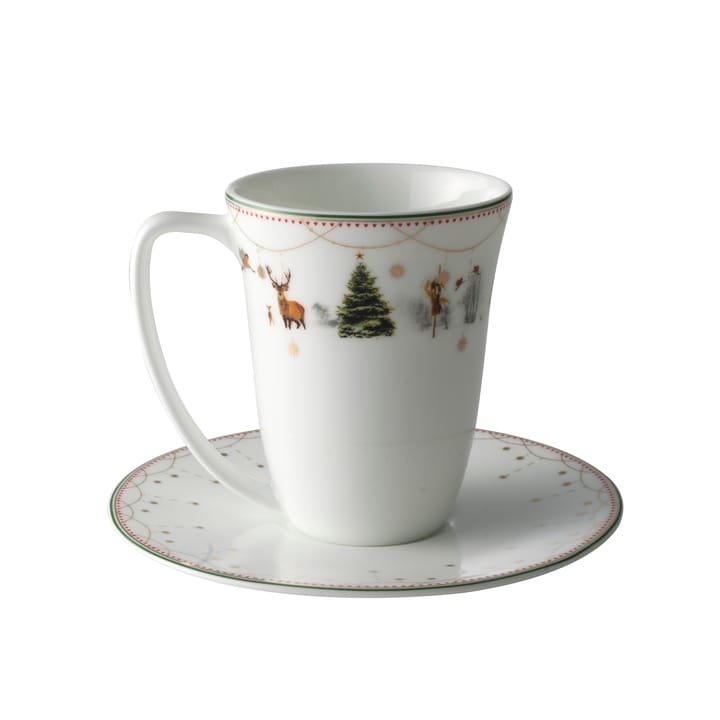 Julemorgen cup and saucer 20 cl - white - Wik & Walsøe
