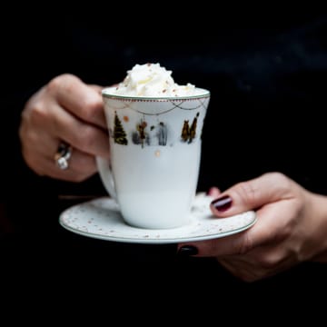 Julemorgen cup and saucer 20 cl - white - Wik & Walsøe