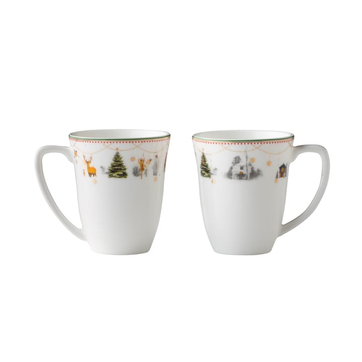 Julemorgen glögg mug 2-pack - White-multi - Wik & Walsøe
