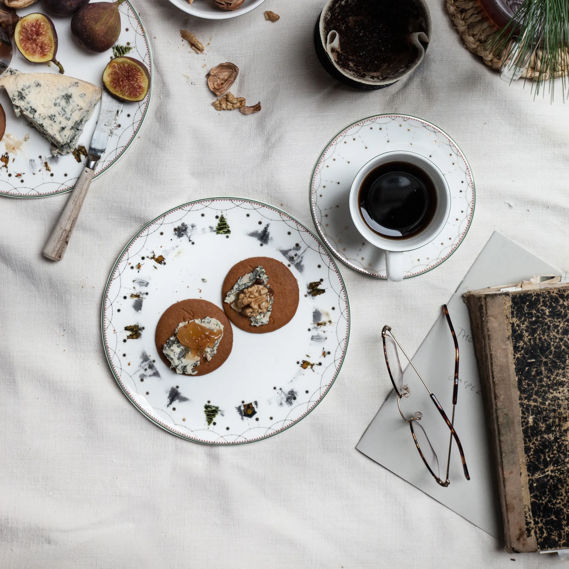 Julemorgen plate Ø20 cm 6-pack Wik & Walsøe
