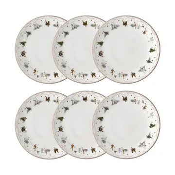Julemorgen plate Ø28 cm 6-pack - undefined - Wik & Walsøe