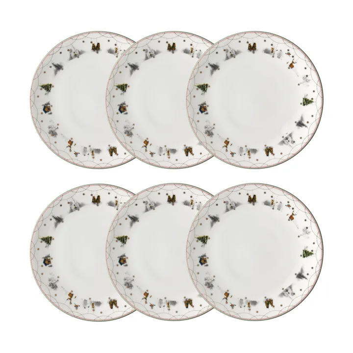 Julemorgen plate Ø28 cm 6-pack - undefined - Wik & Walsøe