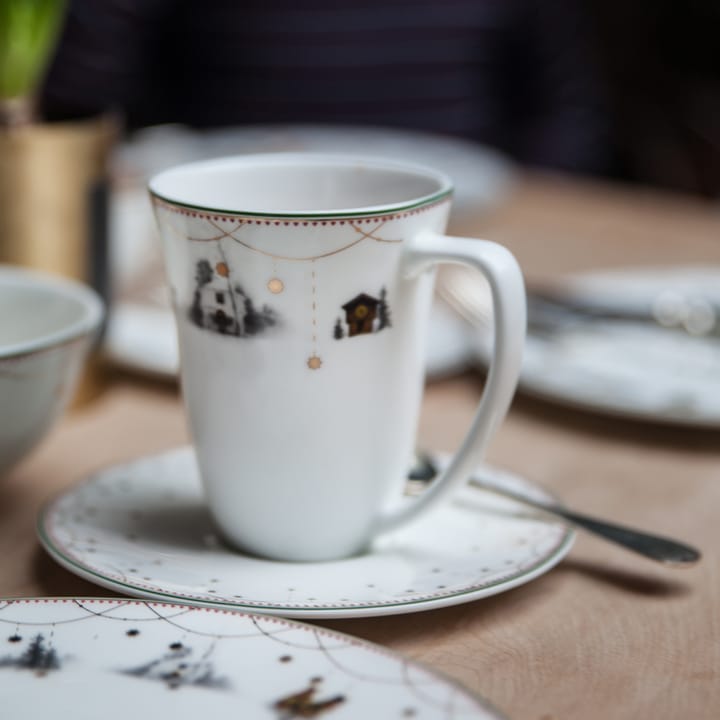 Julemorgen saucer to 30 cl cup - white - Wik & Walsøe