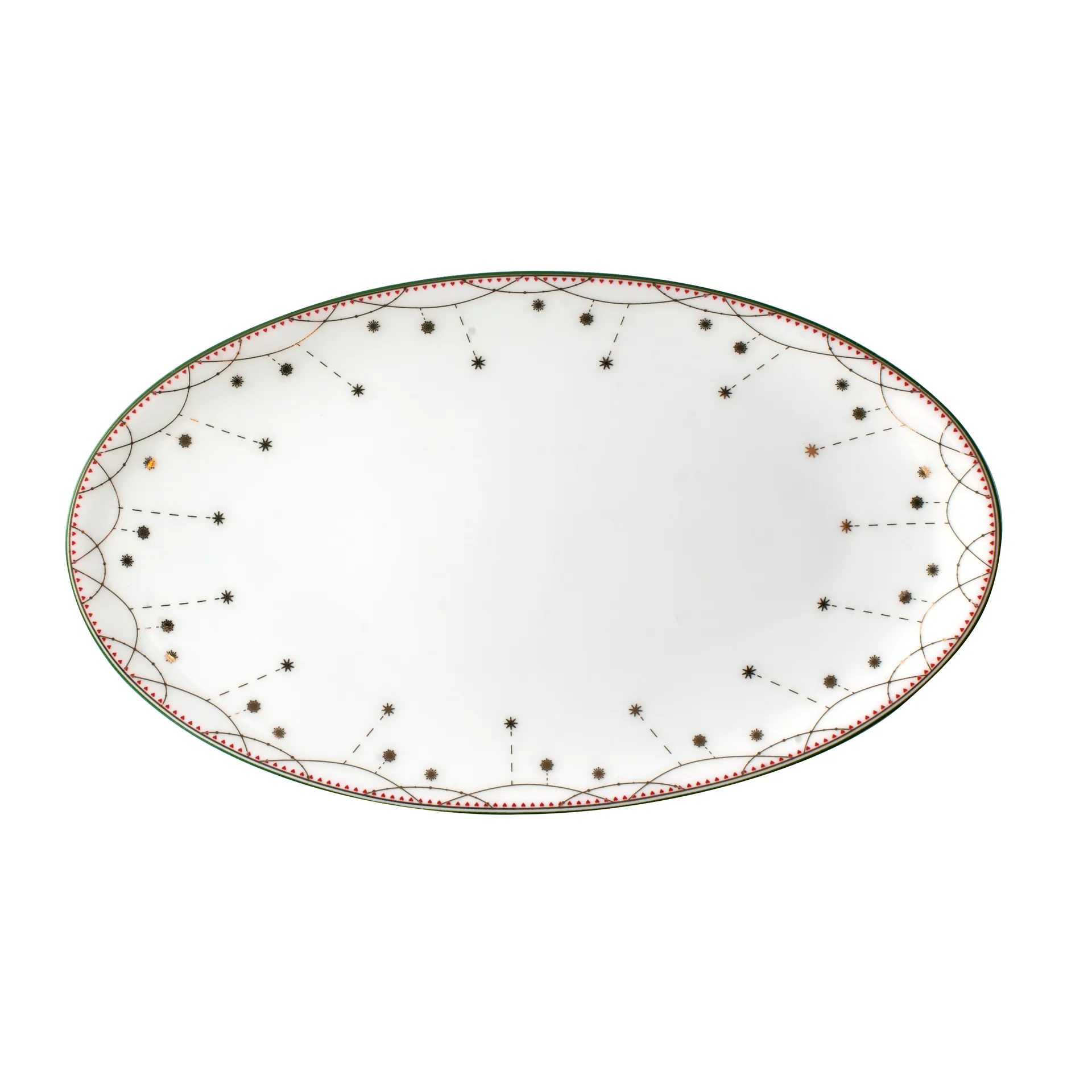 Julemorgen serving plate oval, 20 cm Wik & Walsøe