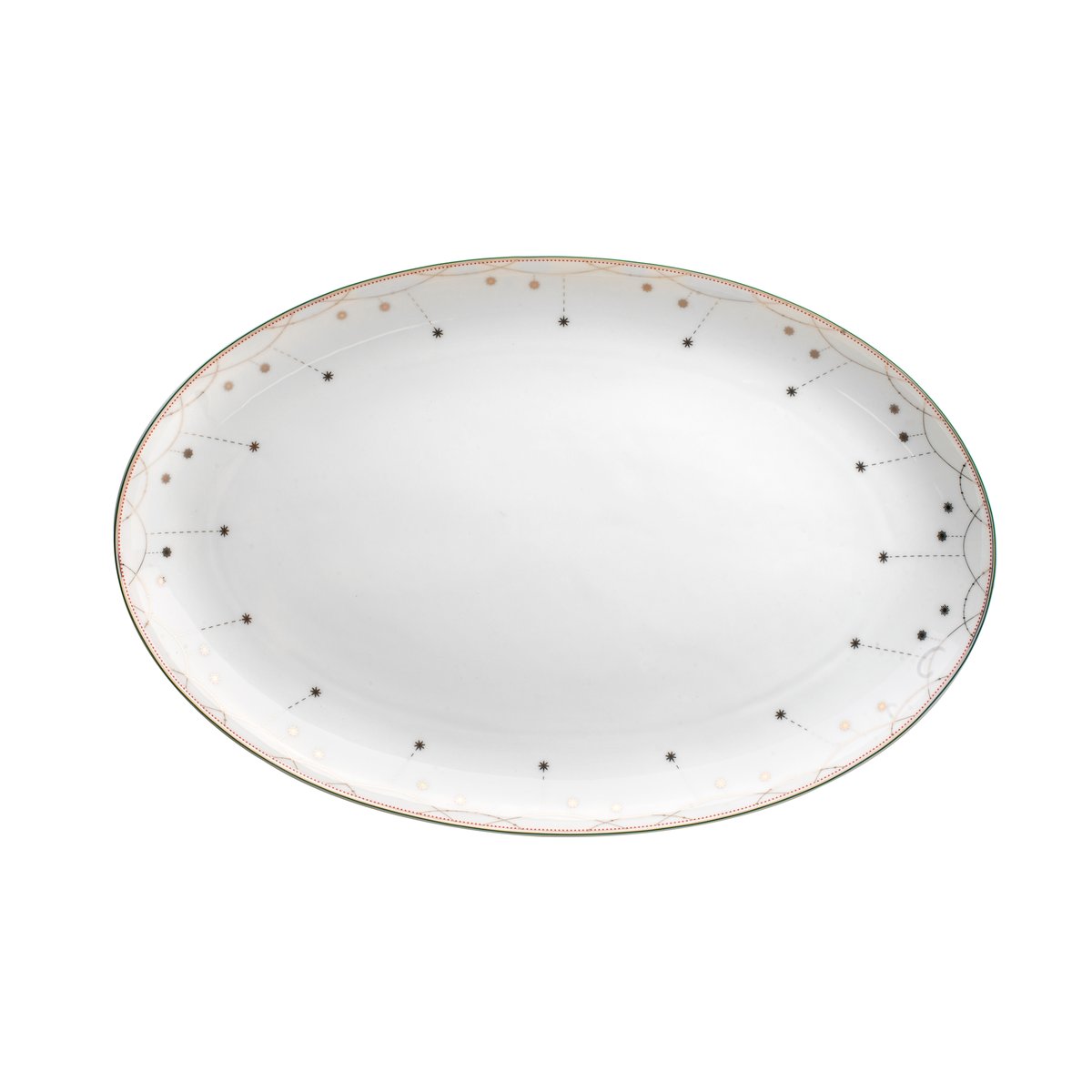 Wik & Walsoe Julemorgen serving plate oval 45 cm | Scandinavian Design | Serving platters & dishes | Multi