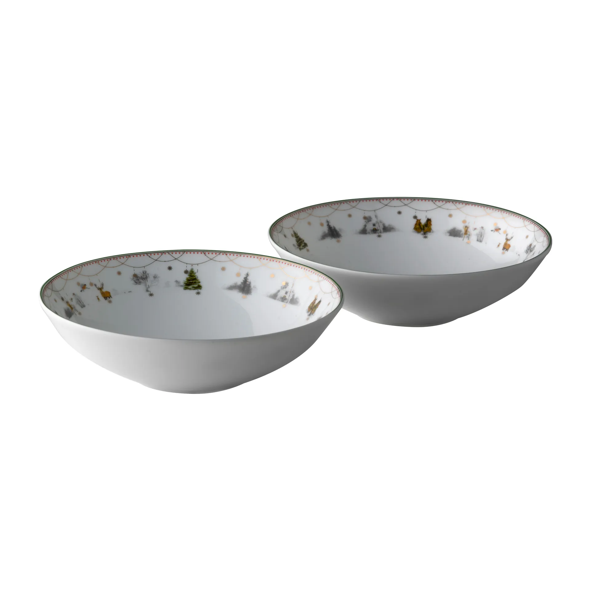 Julemorgen small bowl 2 pack 16 cm, White Wik & Walsøe