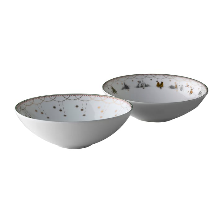 Julemorgen Story & Girlander small bowl 2 pack - 12 cm - Wik & Walsøe
